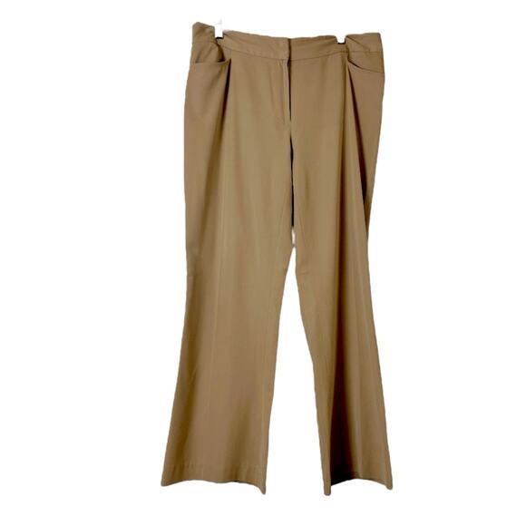 Casual Corner Trousers Bootcut Mid Rise Camel Tan Brown Women’s Plus Size 16 - Picture 1 of 8